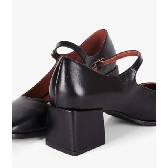 Intentionally Blank Christopher Mary Jane Heel Black Leather US 11 NEW $198 - Picture 4 of 15